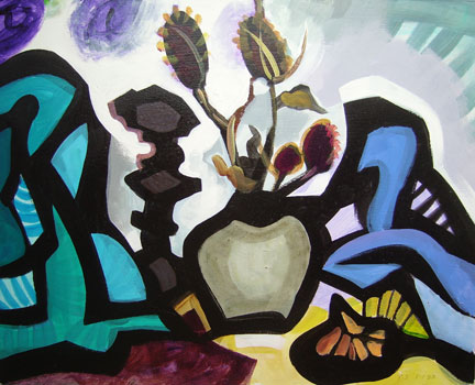 jug with flowers